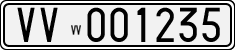 License plate of Italy, Cars (1927 year series)