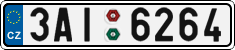 License plate of the Czech Republic, Cars (2001)