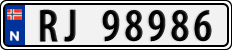 License plate of Norway, Cars