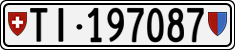 License plate of Switzerland, Cars