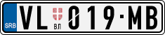 License plate of Serbia, Cars
