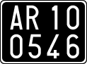 License plate of Italy, Cars (1927 year series)