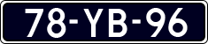 License plate of the Netherlands, Imported oldtimers (cars)