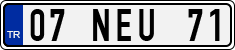 License plate of Turkey, Regular plates