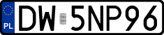 License plates of Poland, Regular car plates