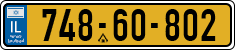 License plate of Israel, Regular plates