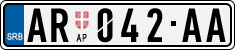 License plate of Serbia, Cars