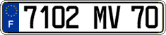 French license plate, FNI