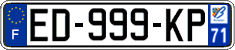French license plate, SIV (ordinary)
