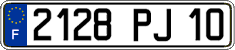 French license plate, FNI