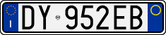License plate of Italy, Cars (1994 year series)