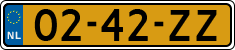 License plate of the Netherlands, Except vehicles / Oldtimers