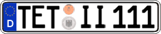 German license plate, Regular plates