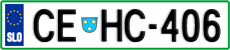 License plate of Slovenia, Cars