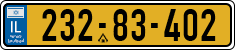 License plate of Israel, Regular plates