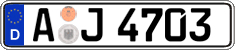 German license plate, Regular plates