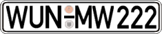 German license plate, Regular plates