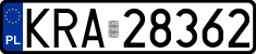 License plates of Poland, Regular car plates
