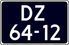 License plate of the Netherlands, Imported oldtimers (cars)