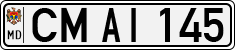 License plate of Moldova, Cars (1992)