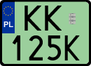 License plates of Poland, Electric vehicles
