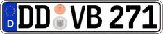 German license plate, Regular plates