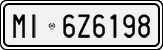 License plate of Italy, Cars (1927 year series)