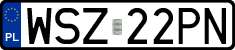 License plates of Poland, Regular car plates
