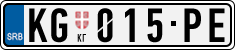 License plate of Serbia, Cars
