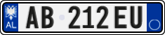 License plate of Albania, Cars (2011)
