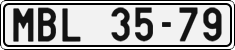 License plate of the Czech Republic, Cars (1960)