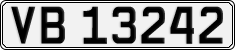 License plate of Norway, Cars