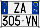 License plate of Italy, Cars (1994 year series)