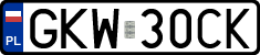 License plates of Poland, Regular car plates