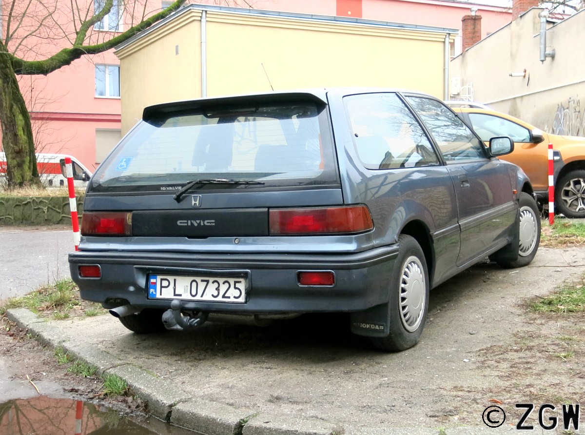 PL 07325, Honda Civic 4th gen Hatch (EC/EE), 1987–1991