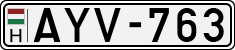 license plates of Hungary, Cars (1990)