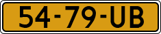 License plate of the Netherlands, Commercial Vehicles (1951-1994 system)