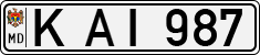 License plate of Moldova, Cars (1992)