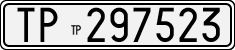 License plate of Italy, Cars (1927 year series)