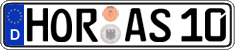 German license plate, Regular plates