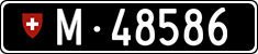 License plate of Switzerland, Military (black)