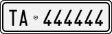 License plate of Italy, Cars (1927 year series)