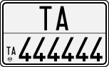 License plate of Italy, Cars (1927 year series)