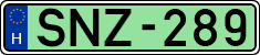 license plates of Hungary, Electric vehicles (1990)
