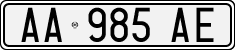 License plate of Italy, Cars (1994 year series)