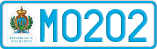 License plate of San Marino, Cars (A1234)