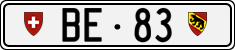 License plate of Switzerland, Cars