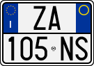 License plate of Italy, Cars (1994 year series)