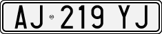 License plate of Italy, Cars (1994 year series)