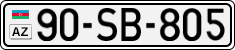 License plate of Azerbaijan, Cars